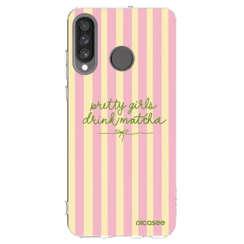 Picasee silikonowe przeźroczyste etui na Huawei P30 Lite - Pretty matcha