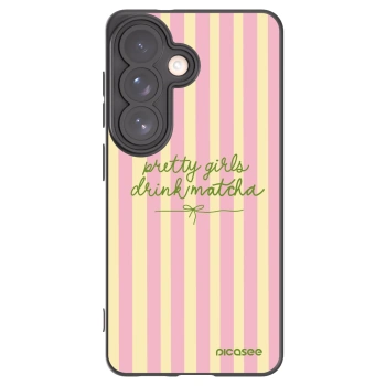 Picasee silikonowe czarne etui na Samsung Galaxy S26 - Pretty matcha