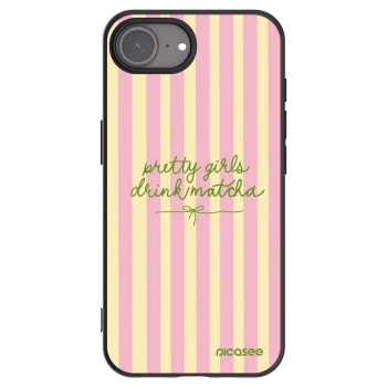 Picasee silikonowe czarne etui na Apple iPhone 17e - Pretty matcha