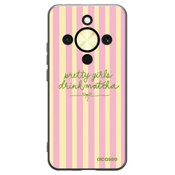 Picasee silikonowe czarne etui na Honor Magic8 Lite 5G - Pretty matcha
