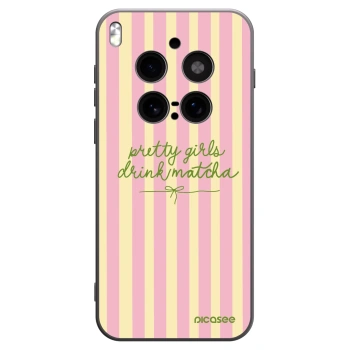 Picasee silikonowe czarne etui na Vivo X300 Pro - Pretty matcha