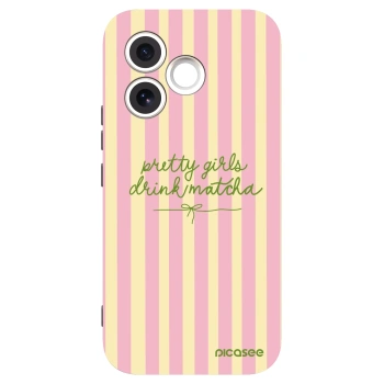 Picasee silikonowe czarne etui na Honor 600 Lite - Pretty matcha