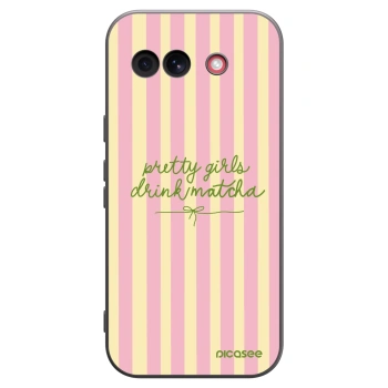 Picasee silikonowe czarne etui na Google Pixel 10a - Pretty matcha