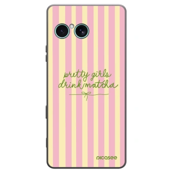Picasee silikonowe czarne etui na Sony Xperia 10 VII - Pretty matcha