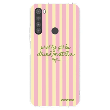 Picasee silikonowe przeźroczyste etui na Xiaomi Redmi Note 8 - Pretty matcha