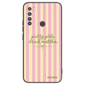 Picasee silikonowe czarne etui na Xiaomi Redmi Note 8 - Pretty matcha