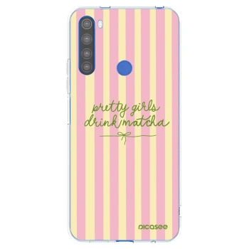 Picasee silikonowe przeźroczyste etui na Xiaomi Redmi Note 8T - Pretty matcha