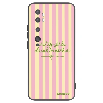 Picasee silikonowe czarne etui na Xiaomi Mi Note 10 (Pro) - Pretty matcha