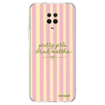 Picasee silikonowe przeźroczyste etui na Xiaomi Redmi Note 9 Pro - Pretty matcha