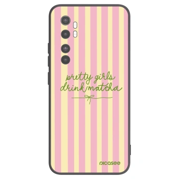Picasee silikonowe czarne etui na Xiaomi Mi Note 10 Lite - Pretty matcha