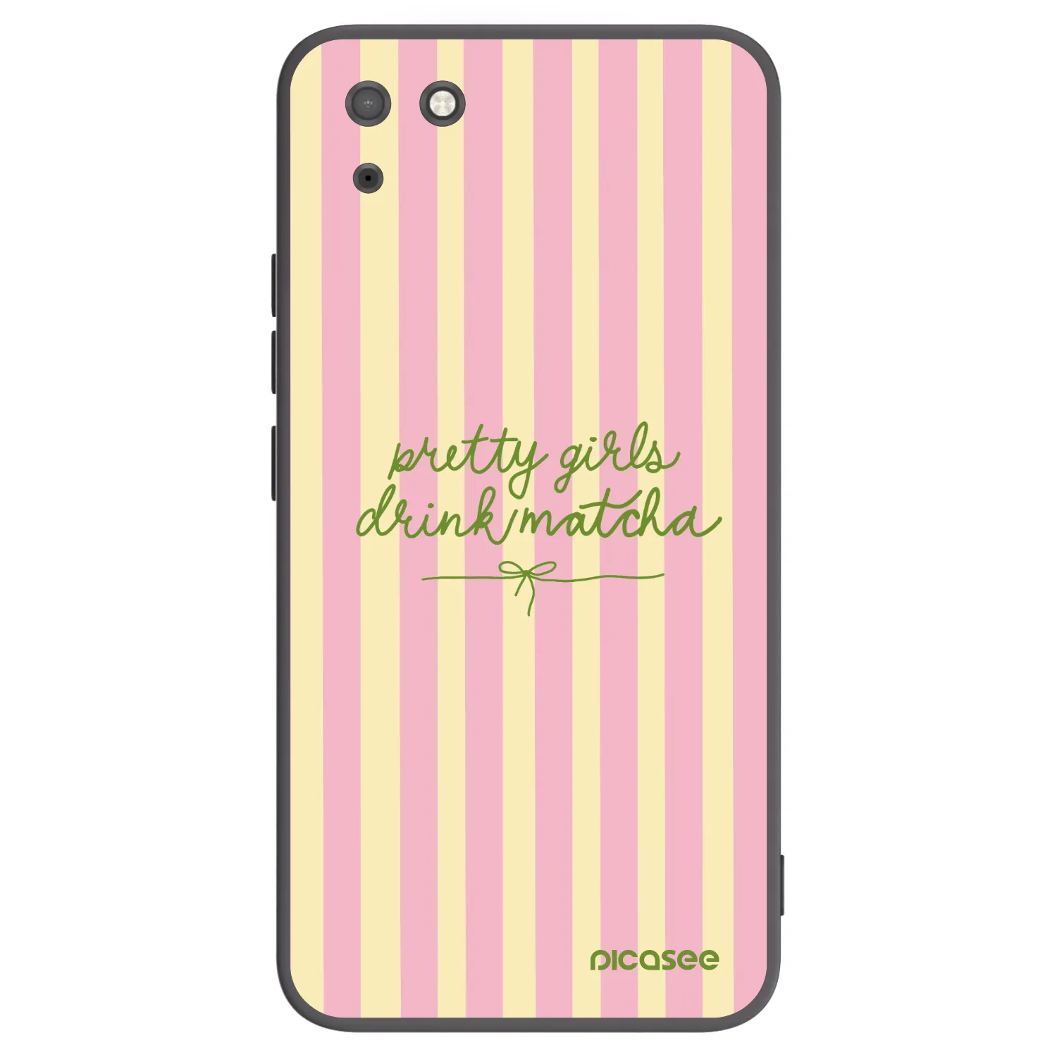 Picasee silikonowe czarne etui na Huawei Y5P - Pretty matcha