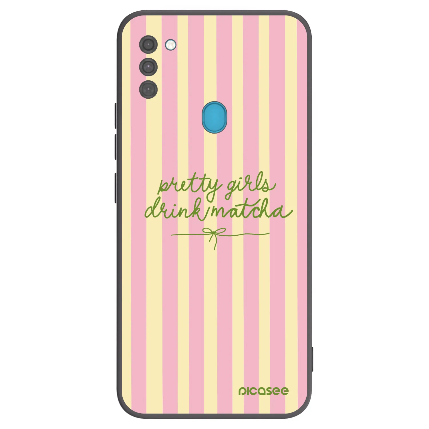 Picasee silikonowe czarne etui na Samsung Galaxy M11 - Pretty matcha