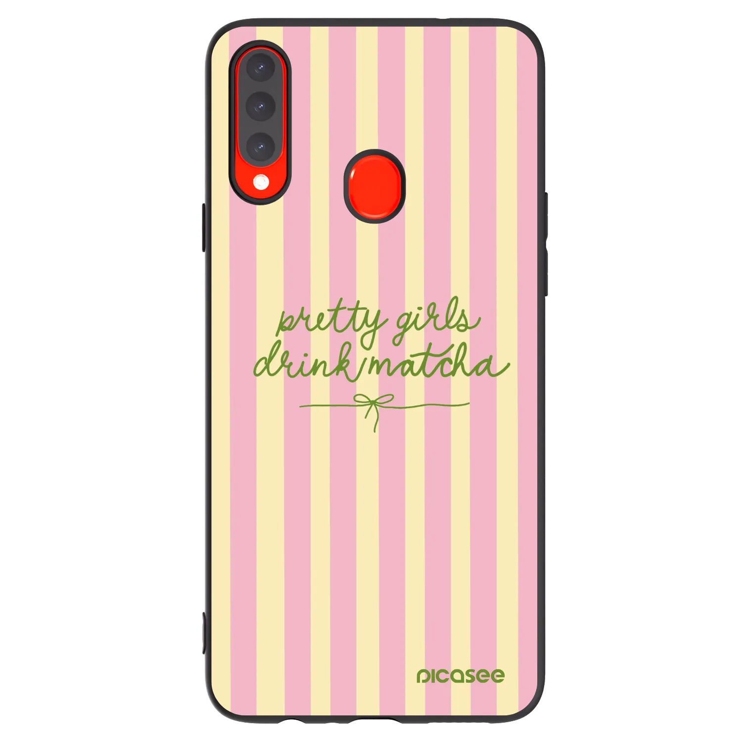 Picasee silikonowe czarne etui na Samsung Galaxy A20s - Pretty matcha