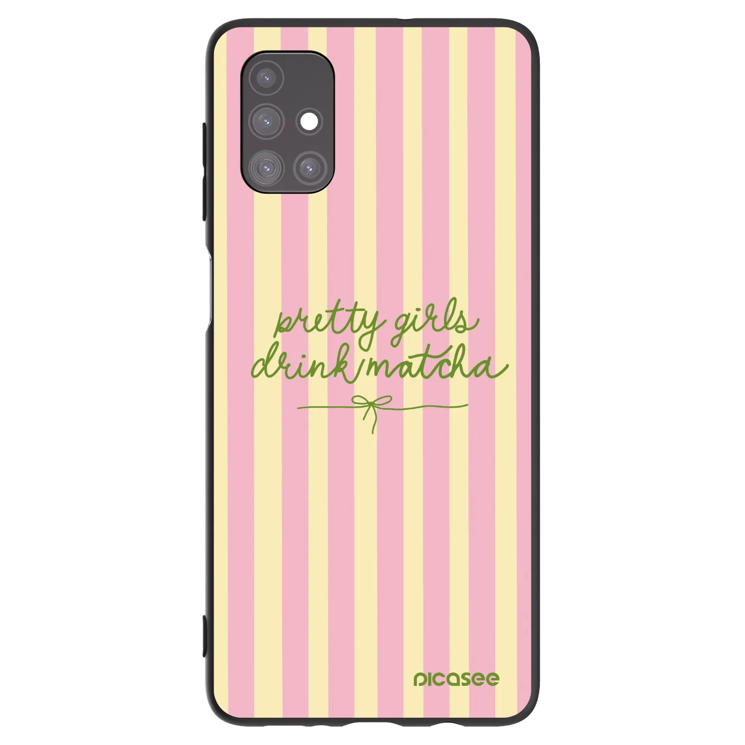 Picasee silikonowe czarne etui na Samsung Galaxy M51 M515F - Pretty matcha