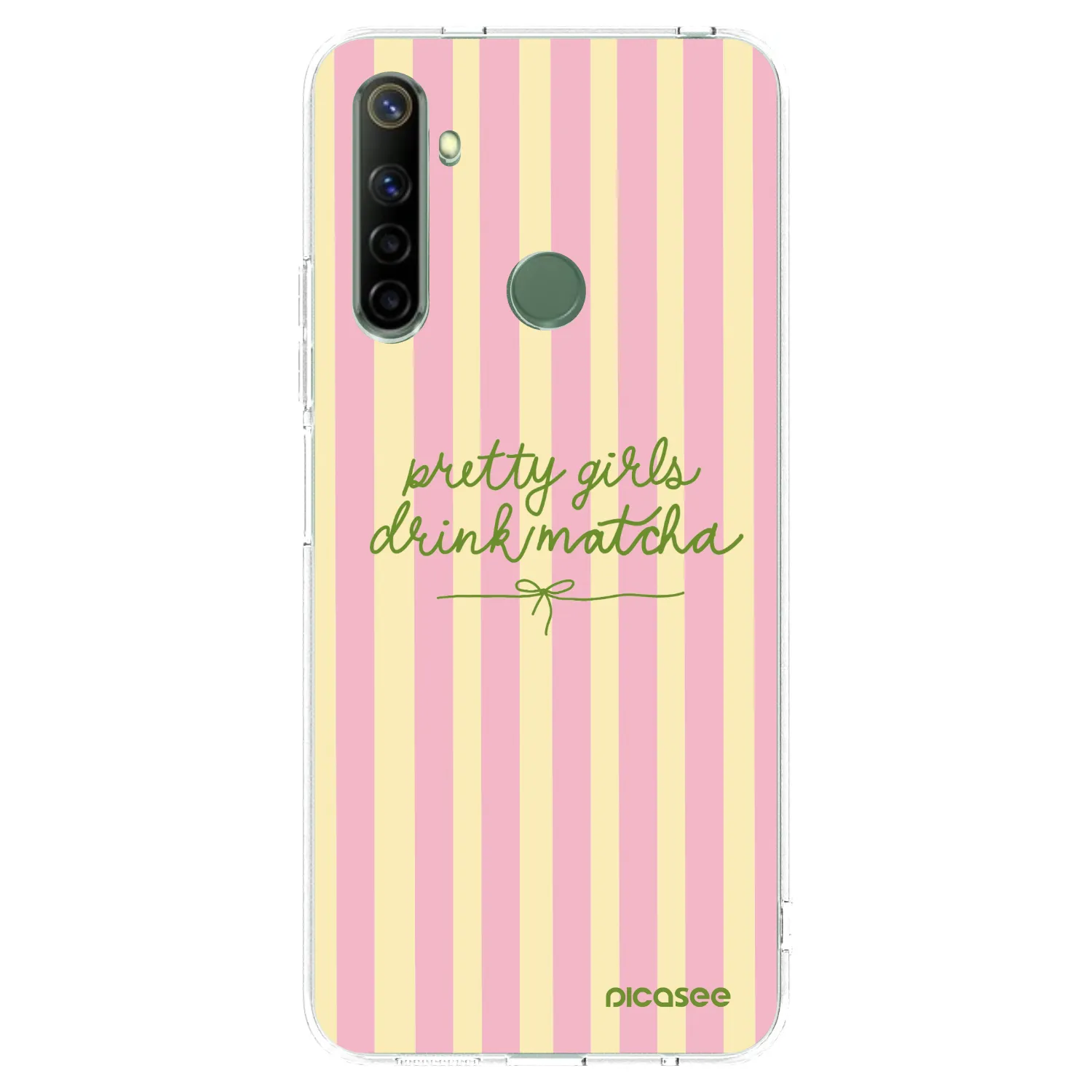 Picasee silikonowe przeźroczyste etui na Realme 6i - Pretty matcha