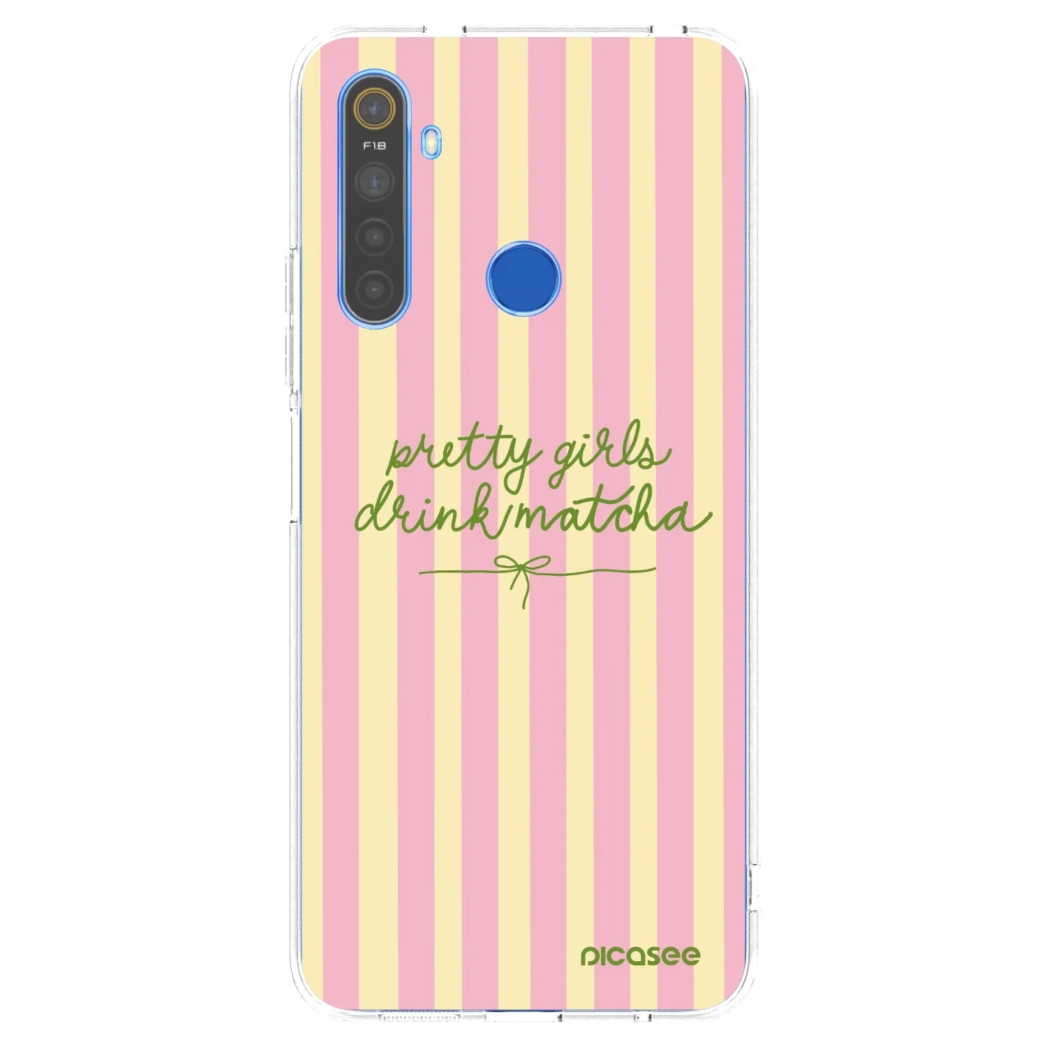 Picasee silikonowe przeźroczyste etui na Realme 5 - Pretty matcha