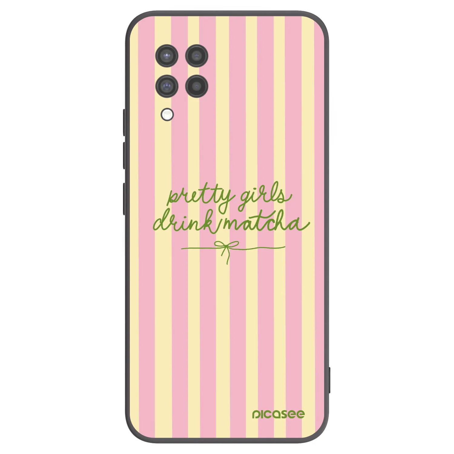 Picasee silikonowe czarne etui na Samsung Galaxy A42 A426B - Pretty matcha
