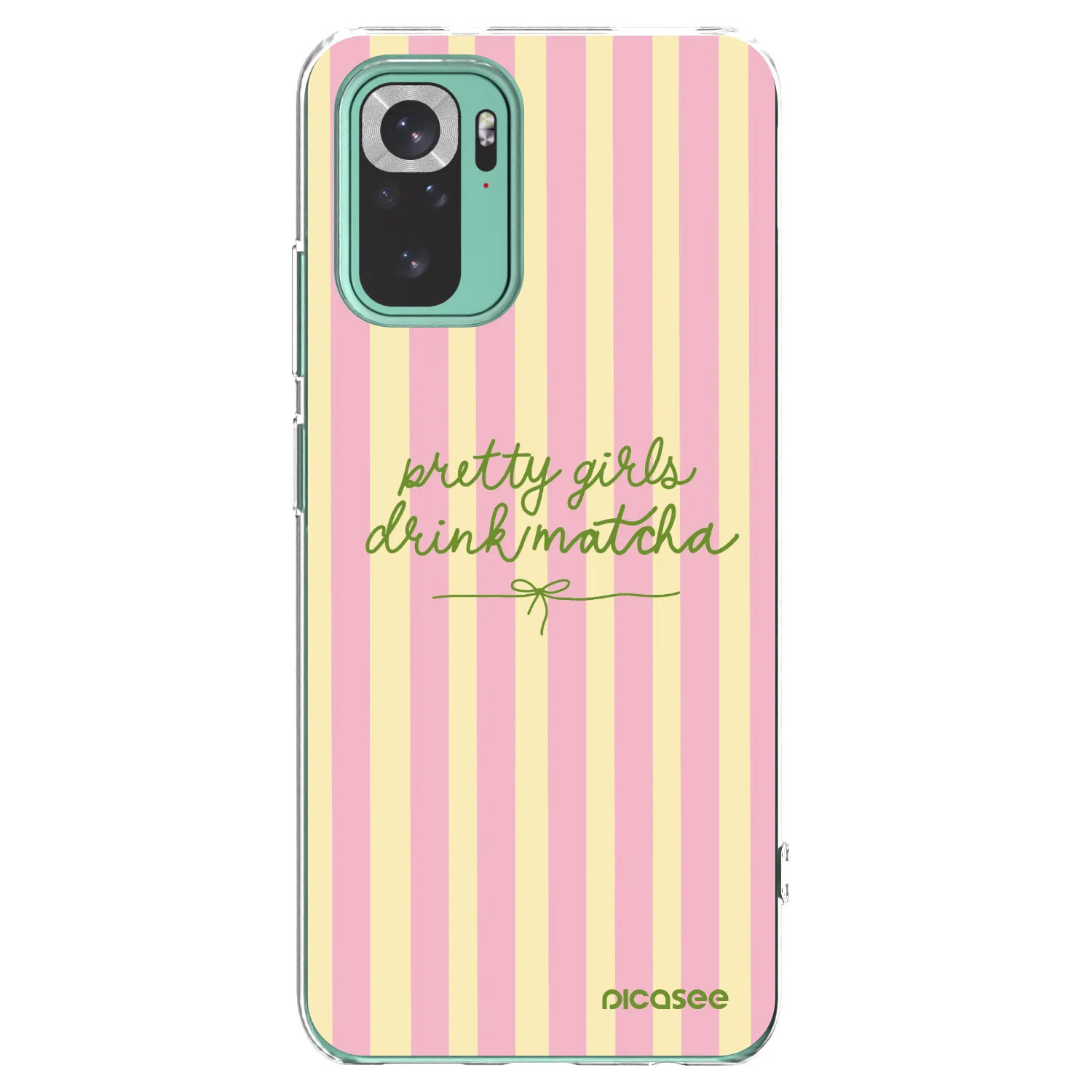 Picasee silikonowe przeźroczyste etui na Xiaomi Redmi Note 10 Pro - Pretty matcha