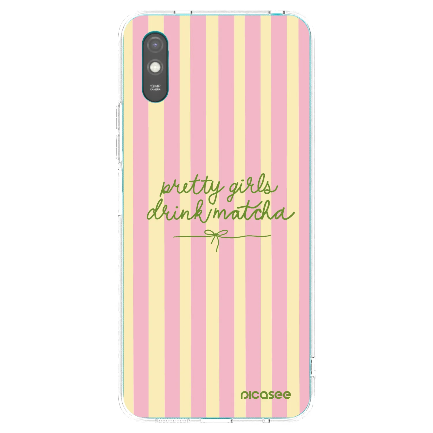 Picasee silikonowe przeźroczyste etui na Xiaomi Redmi 9AT - Pretty matcha