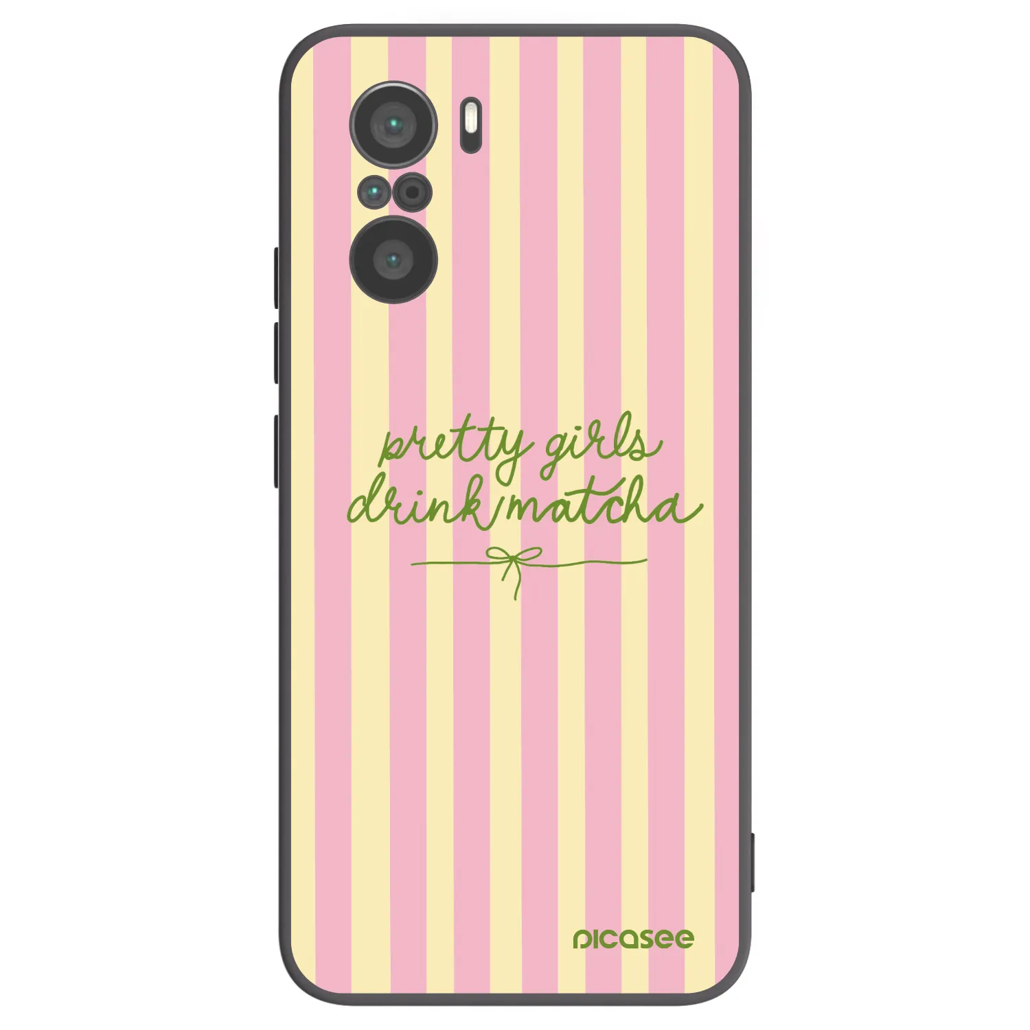 Picasee silikonowe czarne etui na Xiaomi Poco F3 - Pretty matcha