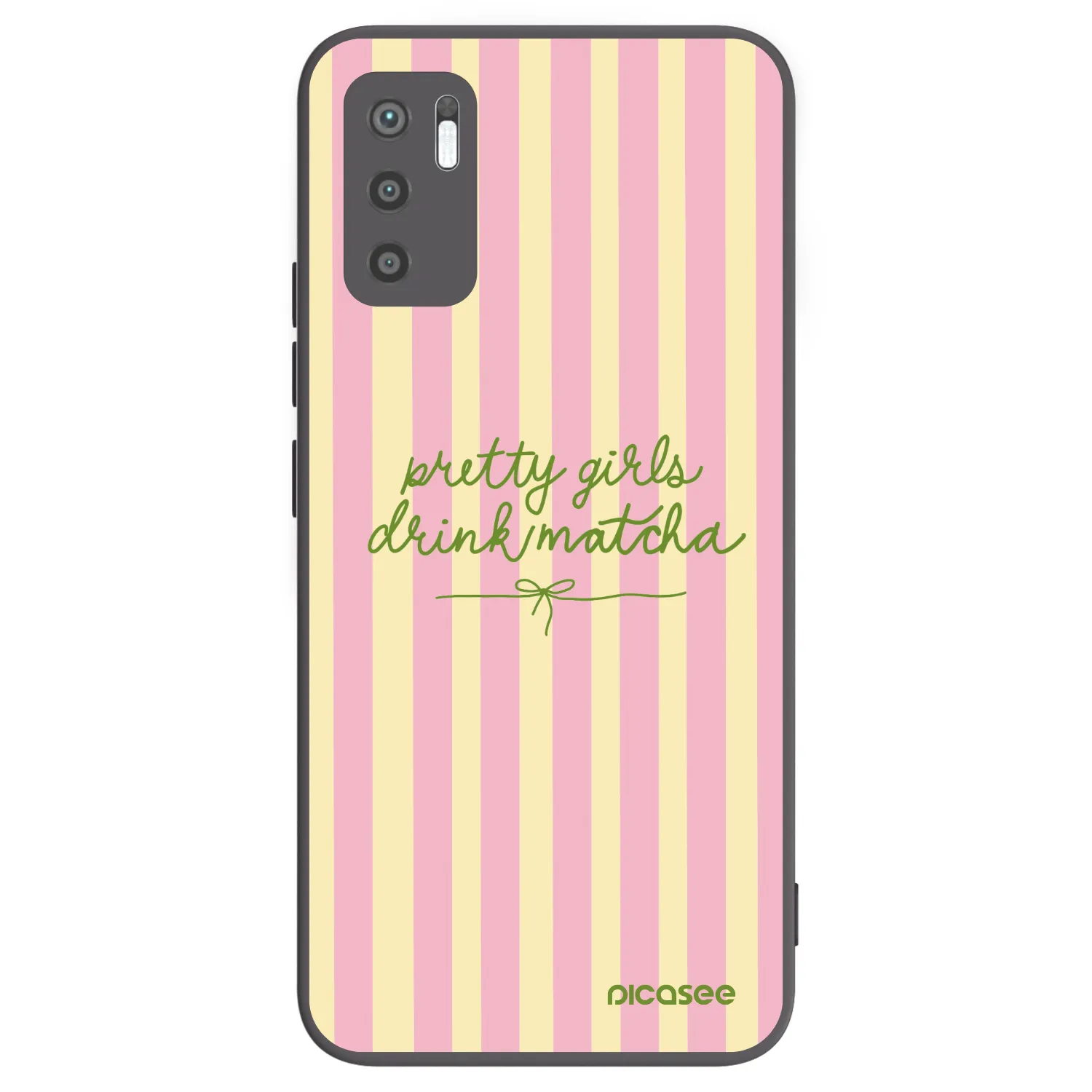 Picasee silikonowe czarne etui na Xiaomi Redmi Note 10 5G - Pretty matcha
