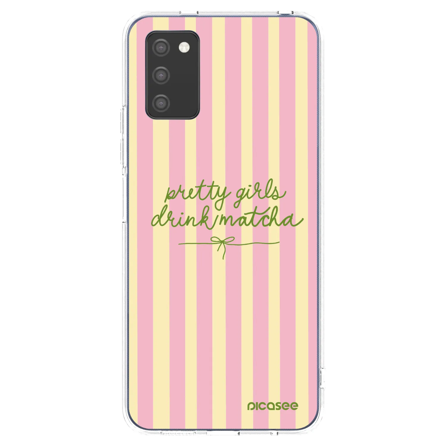 Picasee silikonowe przeźroczyste etui na Samsung Galaxy A02s A025G - Pretty matcha