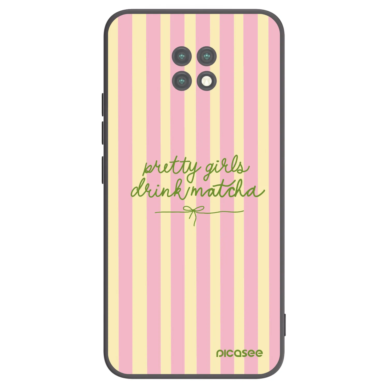 Picasee silikonowe czarne etui na Xiaomi Redmi Note 9T - Pretty matcha