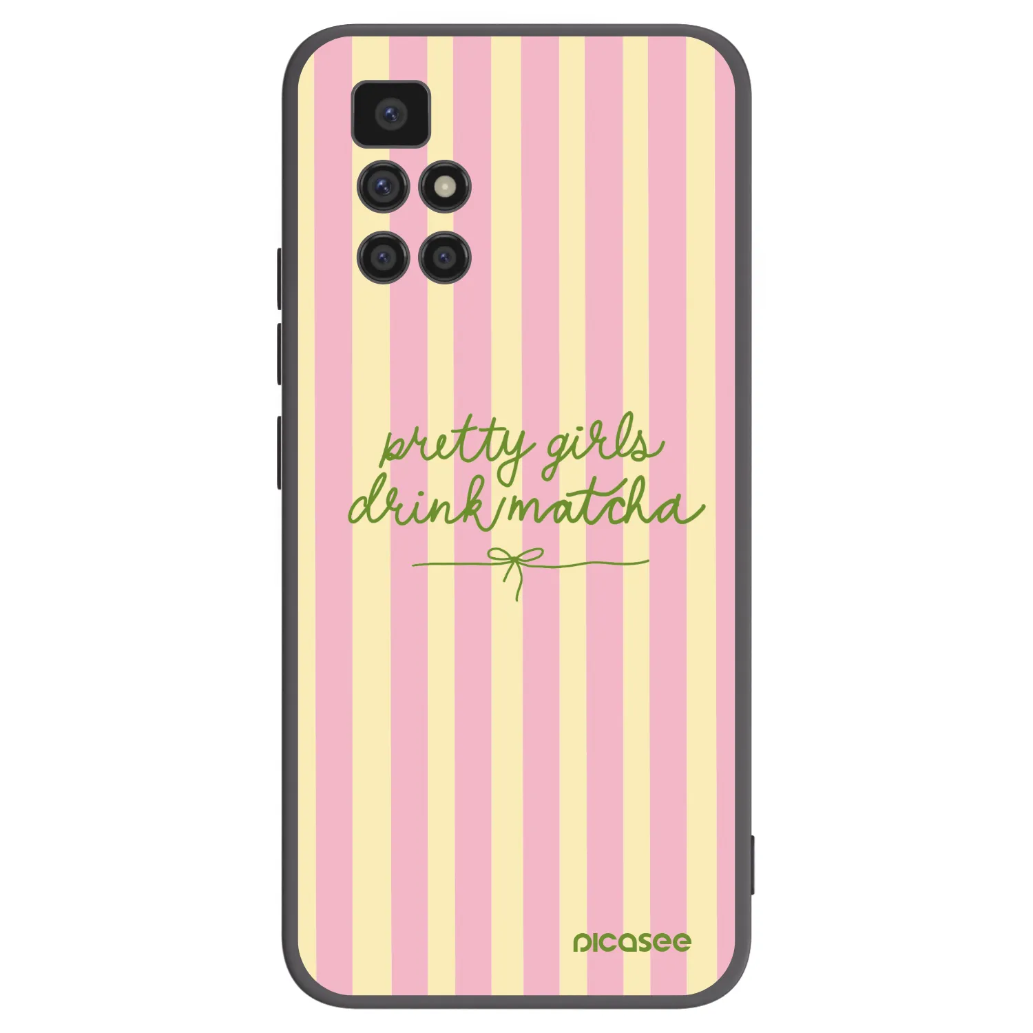 Picasee silikonowe czarne etui na Xiaomi Redmi 10 - Pretty matcha