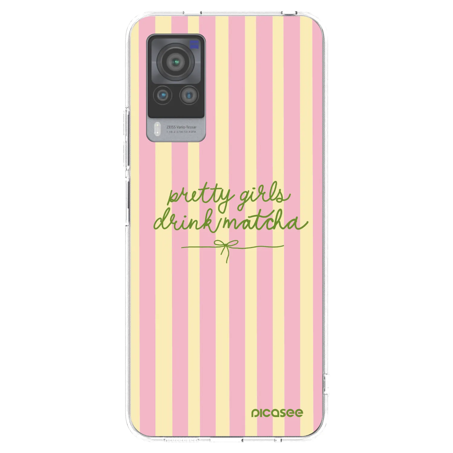 Picasee silikonowe przeźroczyste etui na Vivo X60 Pro 5G - Pretty matcha