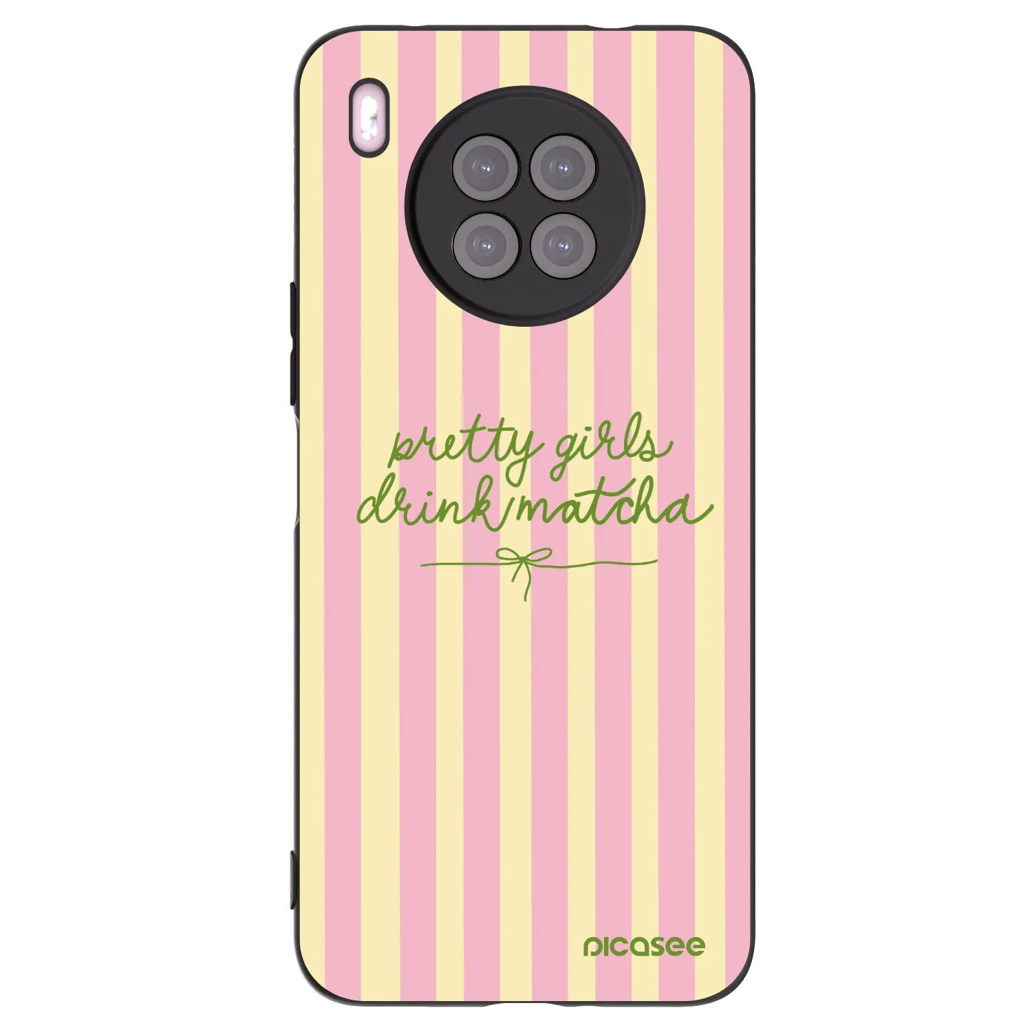 Picasee silikonowe czarne etui na Huawei Nova 8i - Pretty matcha