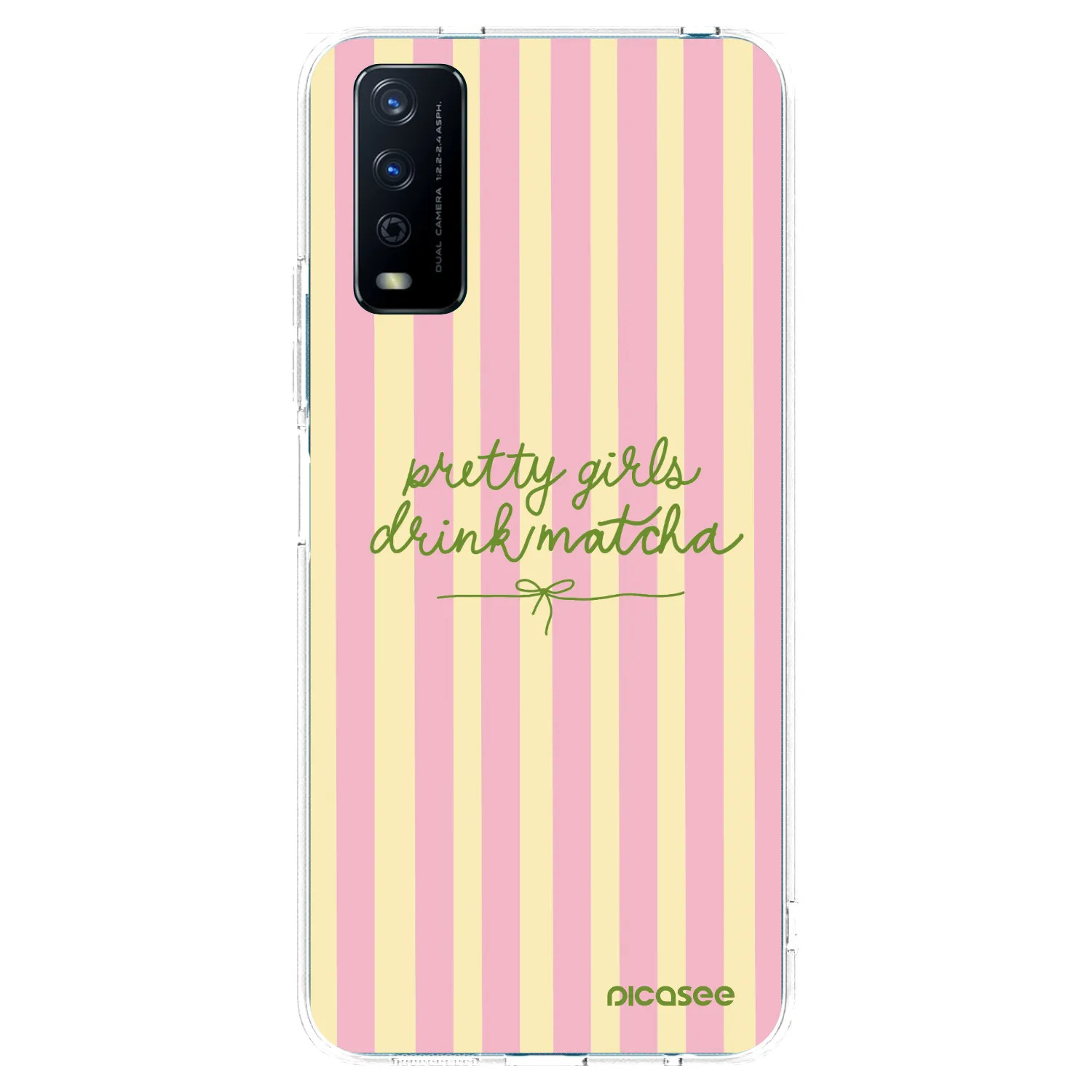 Picasee silikonowe przeźroczyste etui na Vivo Y11s - Pretty matcha