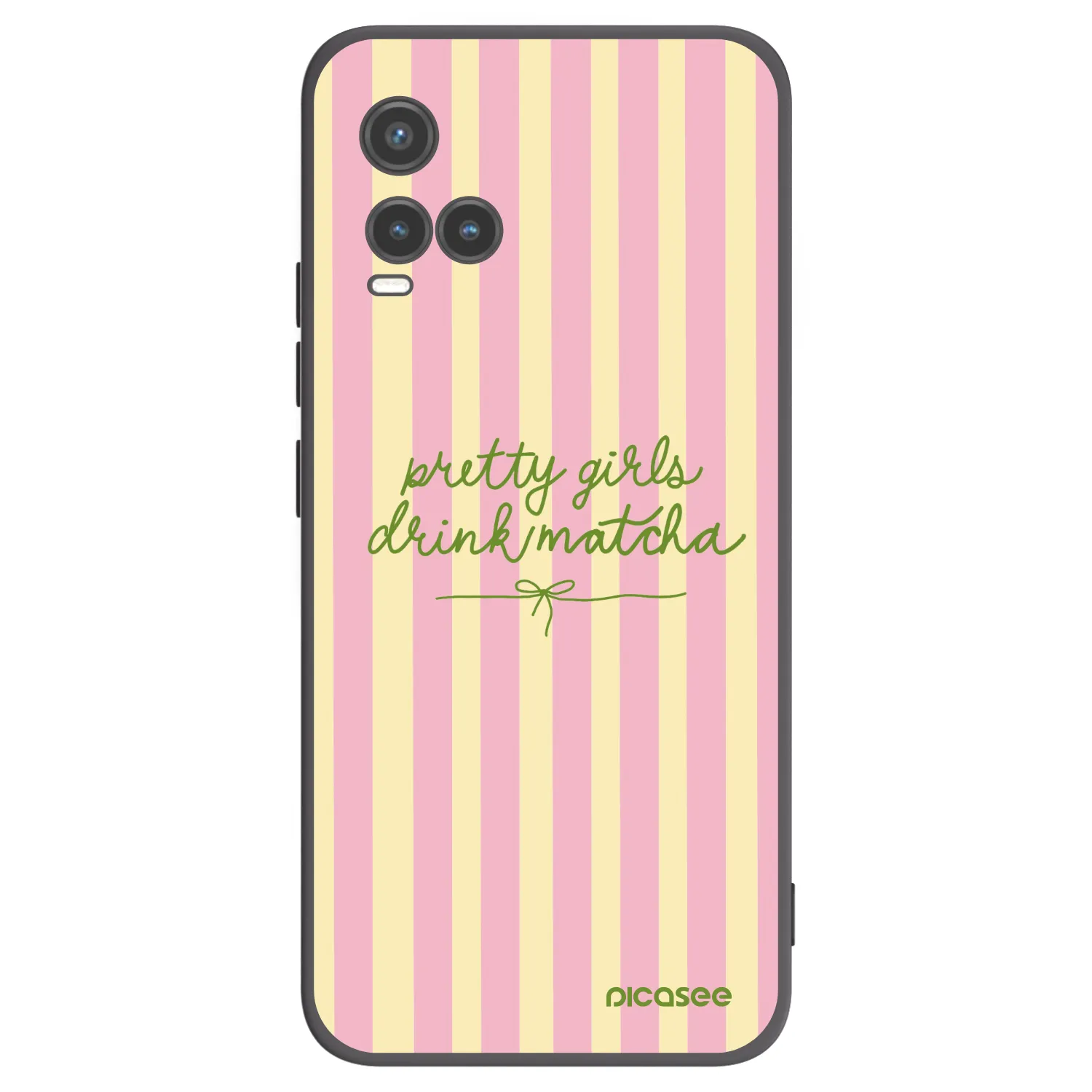 Picasee silikonowe czarne etui na Vivo Y33s - Pretty matcha