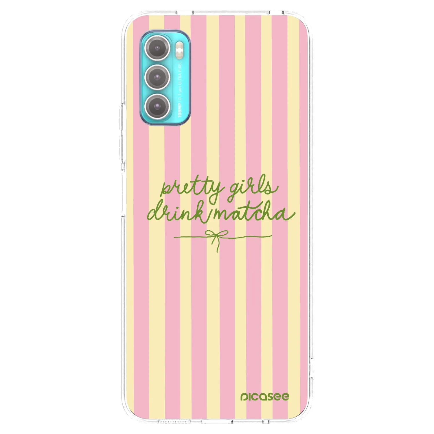 Picasee silikonowe przeźroczyste etui na Motorola Moto G60 - Pretty matcha