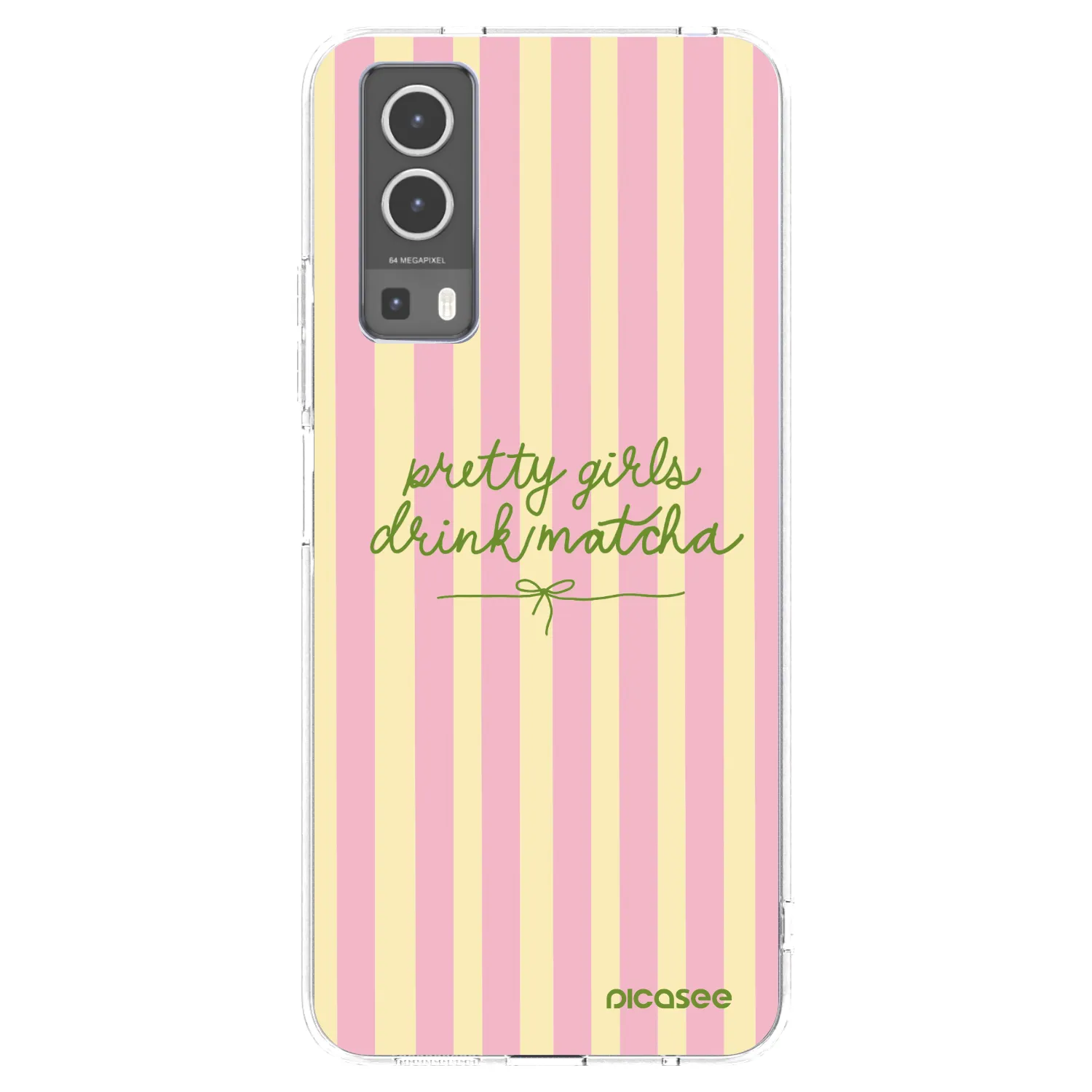 Picasee silikonowe przeźroczyste etui na Vivo Y72 5G - Pretty matcha