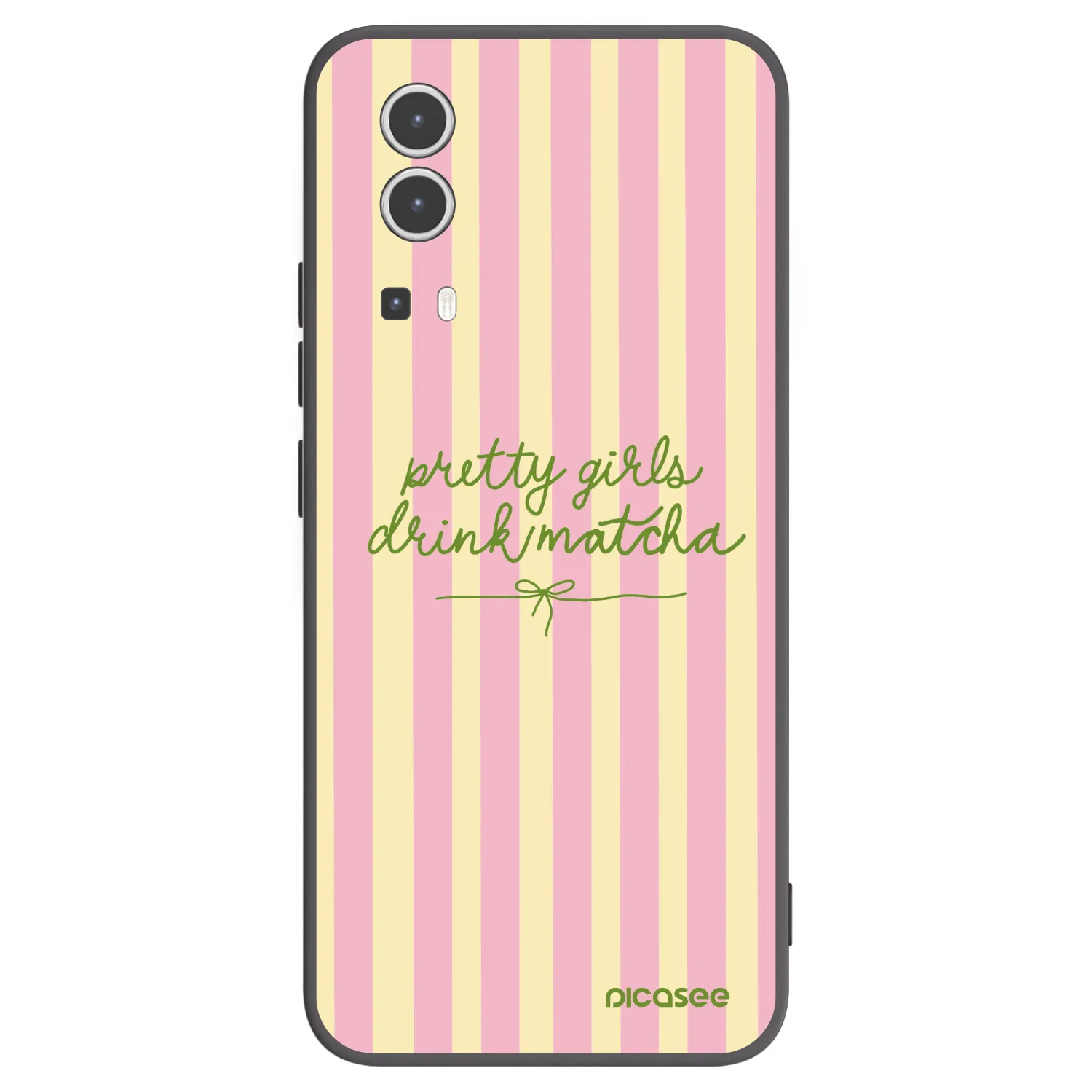 Picasee silikonowe czarne etui na Vivo Y72 5G - Pretty matcha