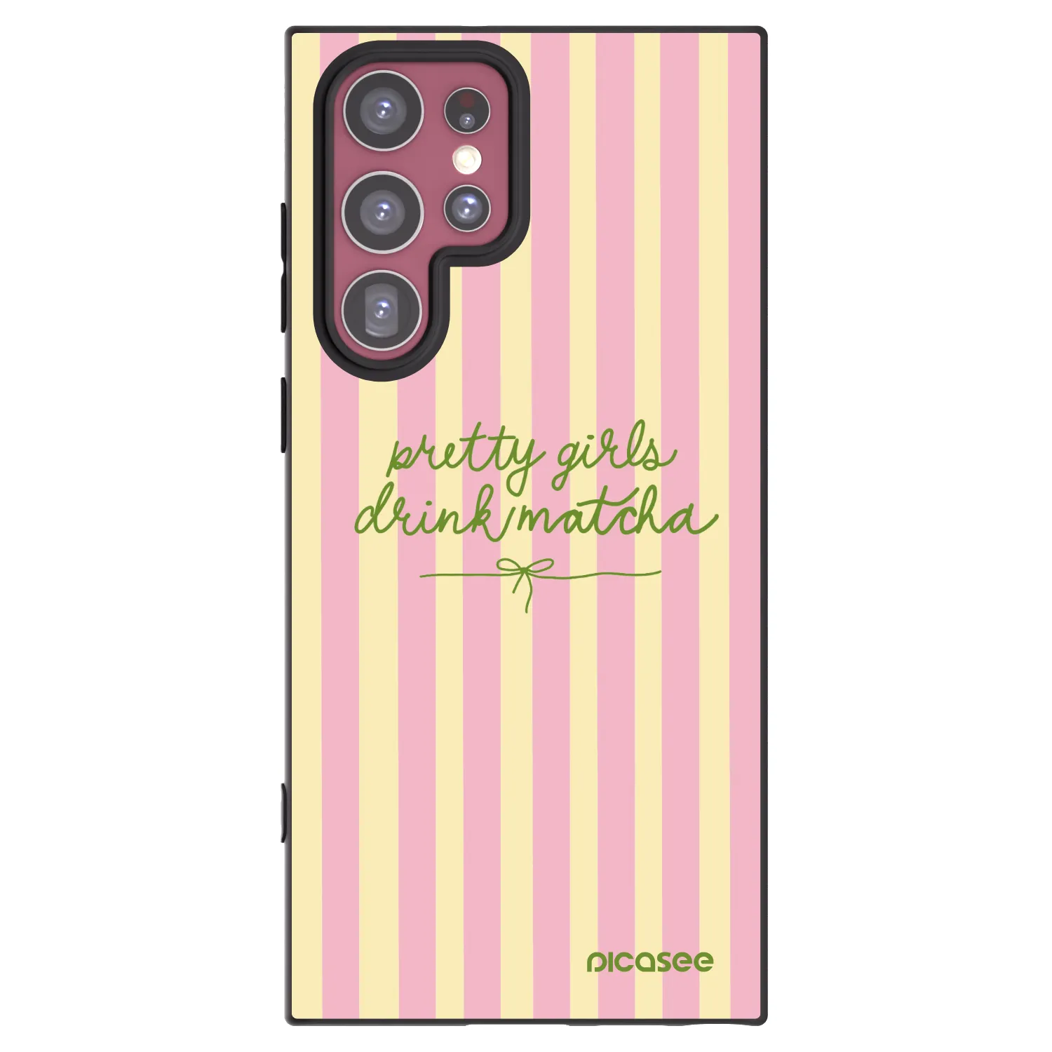Picasee silikonowe czarne etui na Samsung Galaxy S22 Ultra 5G - Pretty matcha