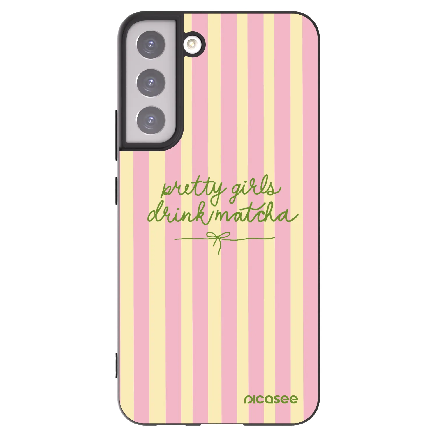 Picasee silikonowe czarne etui na Samsung Galaxy S22+ 5G - Pretty matcha