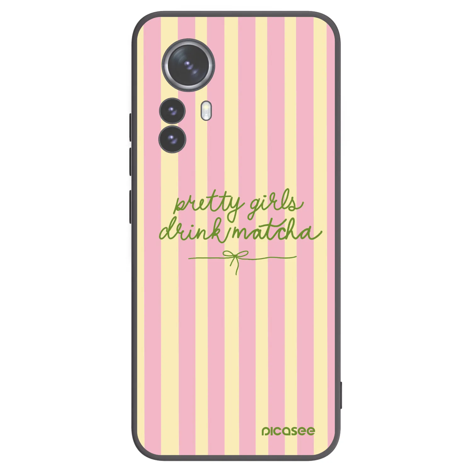 Picasee silikonowe czarne etui na Xiaomi 12 Pro - Pretty matcha
