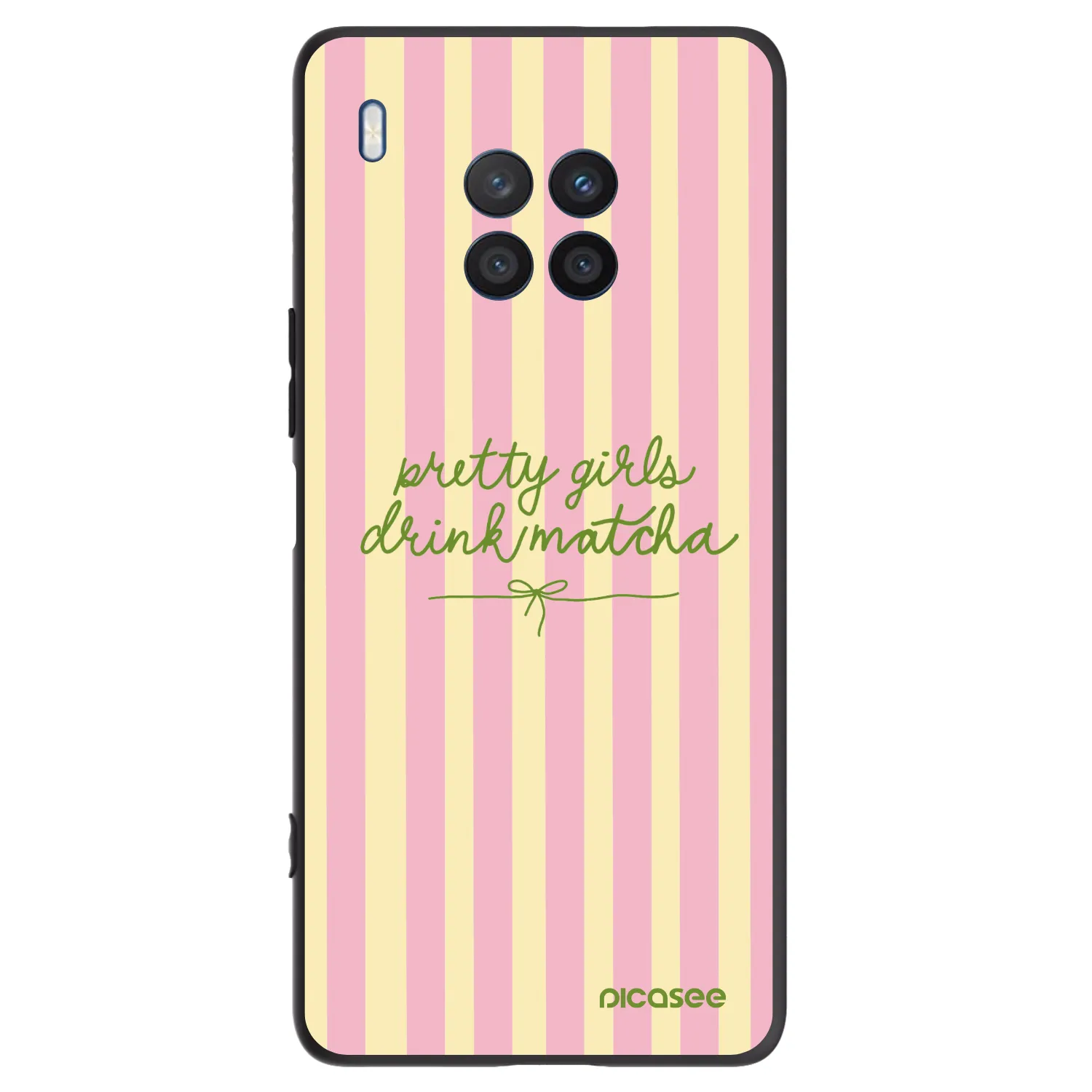Picasee silikonowe czarne etui na Honor 50 Lite - Pretty matcha