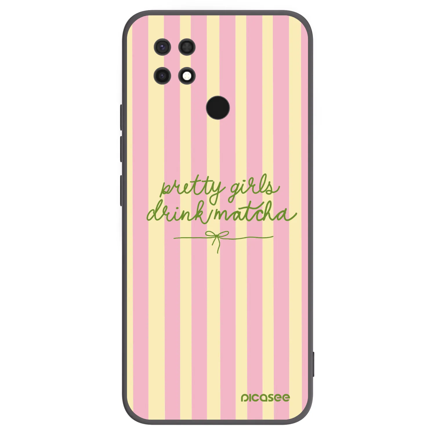 Picasee silikonowe czarne etui na Xiaomi Redmi 10C - Pretty matcha