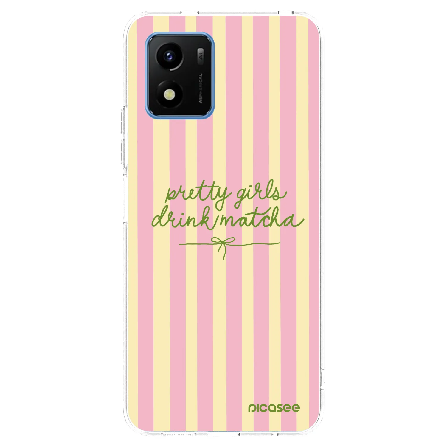 Picasee silikonowe przeźroczyste etui na Vivo Y01 - Pretty matcha