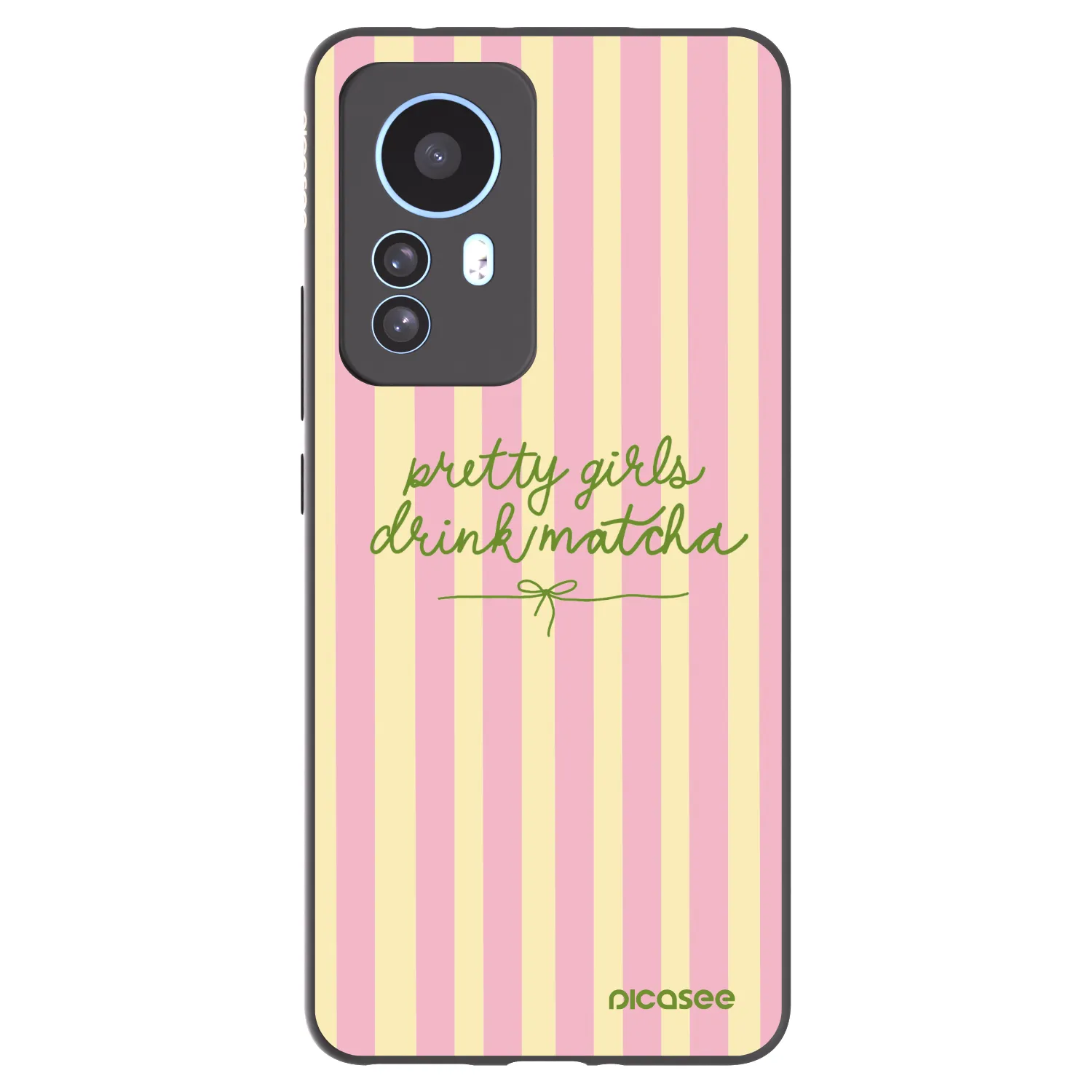 Picasee silikonowe czarne etui na Xiaomi 12T Pro - Pretty matcha