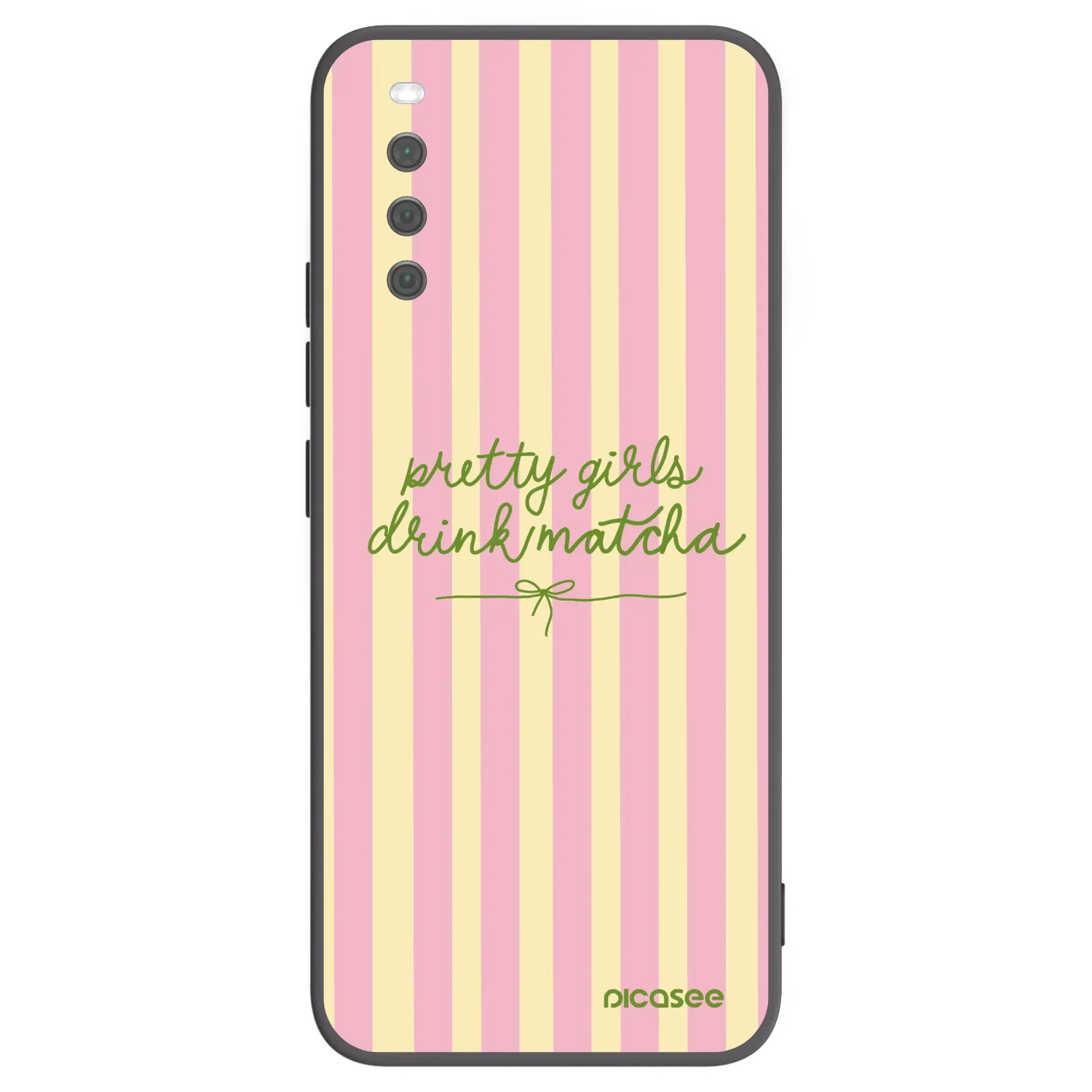 Picasee silikonowe czarne etui na Sony Xperia 10 III - Pretty matcha
