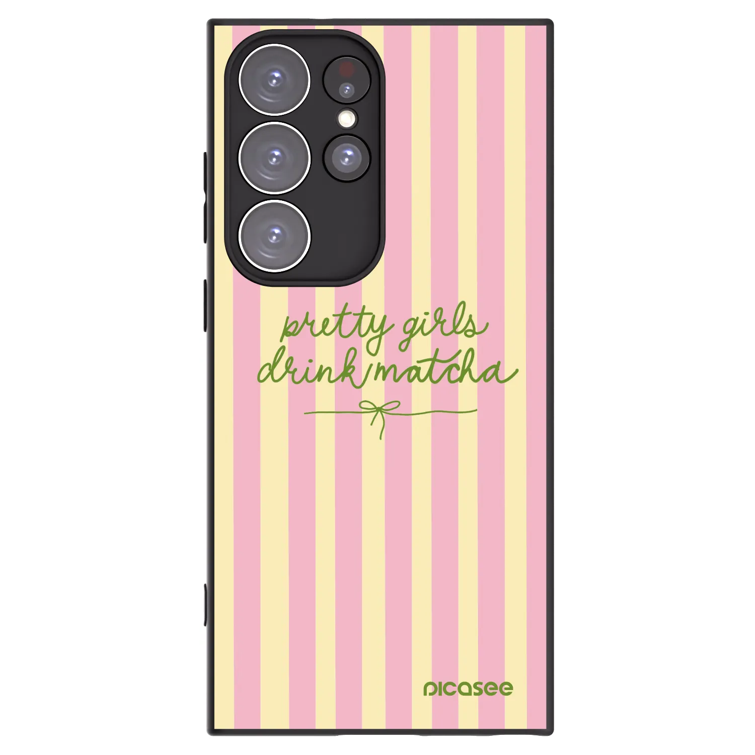 Picasee silikonowe czarne etui na Samsung Galaxy S23 Ultra 5G - Pretty matcha