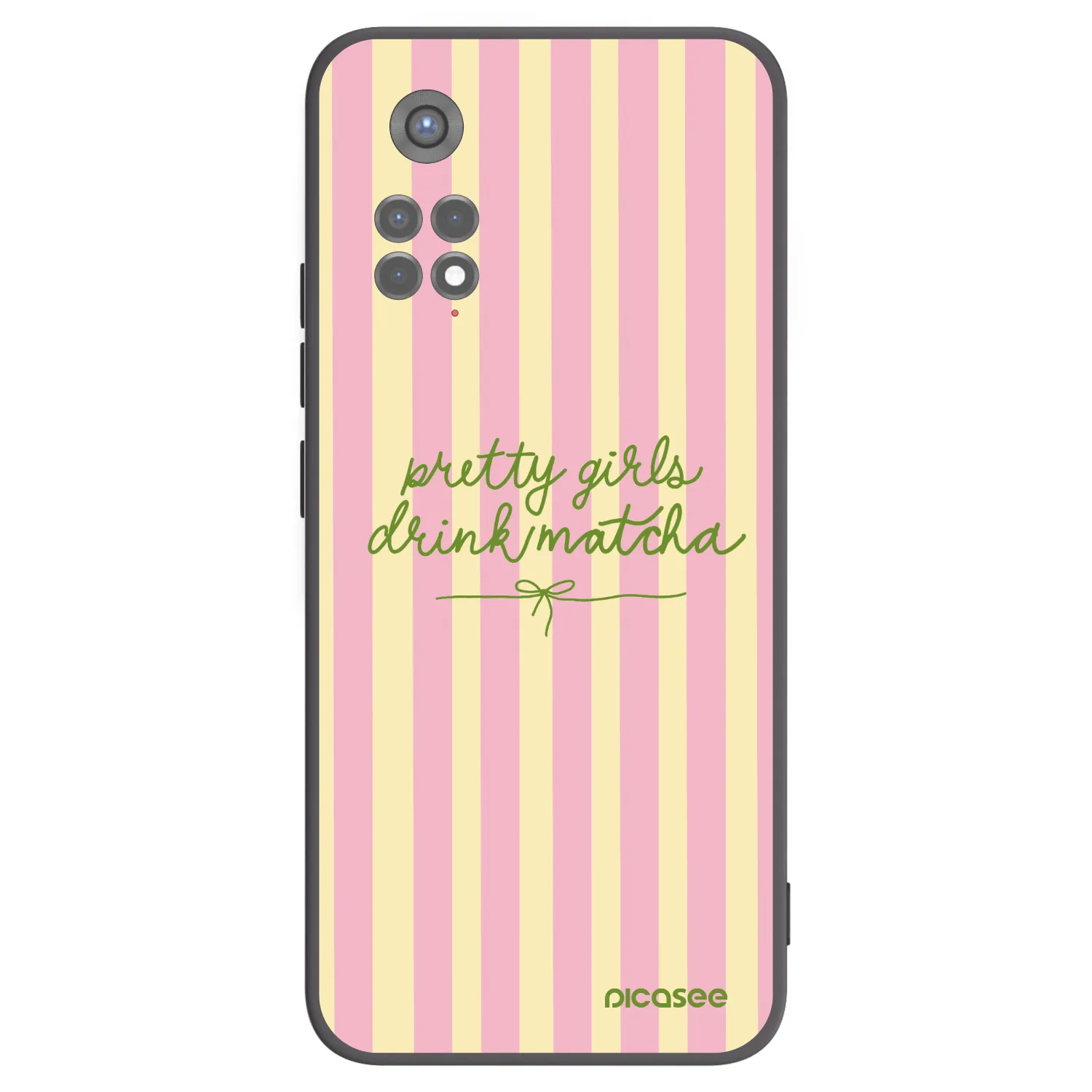 Picasee silikonowe czarne etui na Xiaomi Redmi Note 11S 5G - Pretty matcha