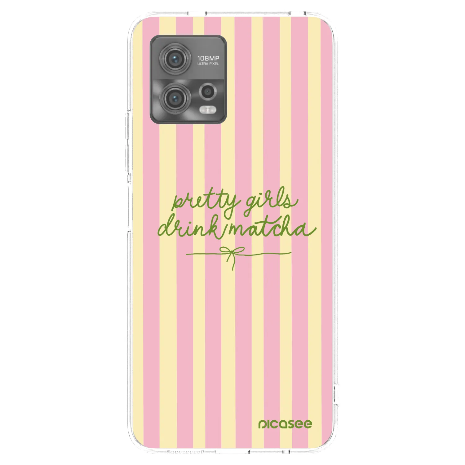 Picasee silikonowe przeźroczyste etui na Motorola Moto G72 - Pretty matcha