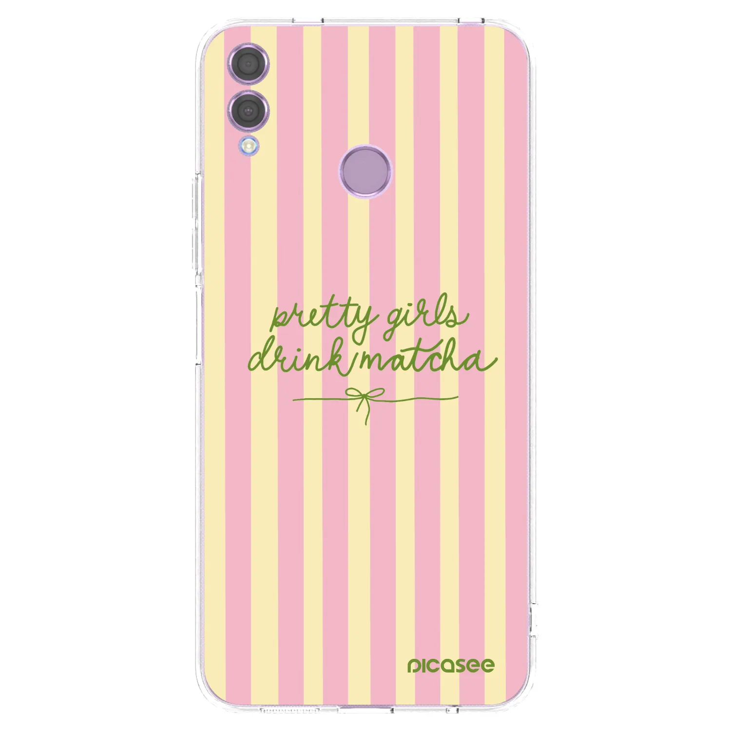 Picasee silikonowe przeźroczyste etui na Honor 8X - Pretty matcha