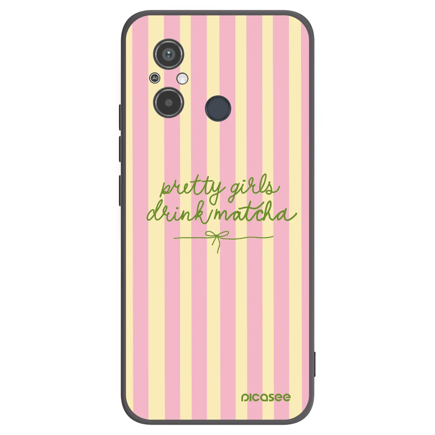 Picasee silikonowe czarne etui na Xiaomi Redmi 12C - Pretty matcha