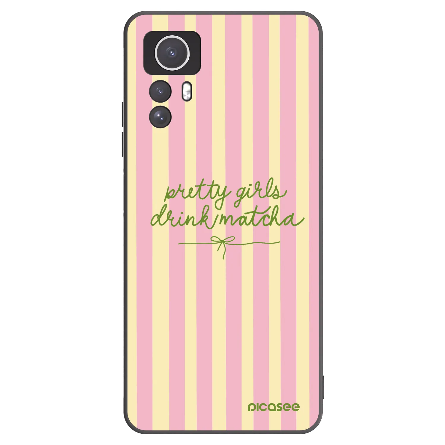 Picasee silikonowe czarne etui na Xiaomi Redmi Note 12S - Pretty matcha
