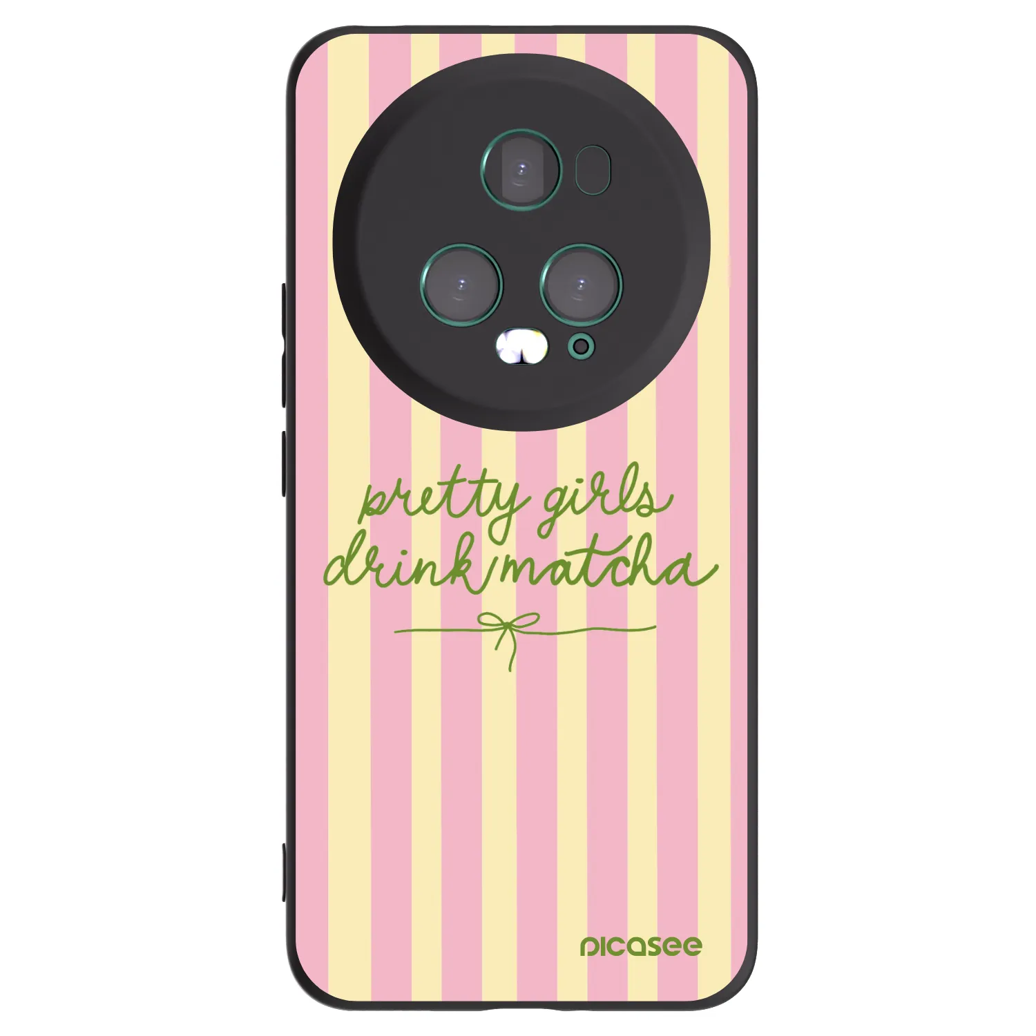 Picasee silikonowe czarne etui na Honor Magic5 Pro - Pretty matcha
